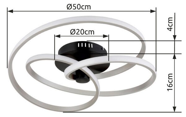 STROPNA LED-SVETILKA GLYXAR 4480 lm 3000 K 230 V