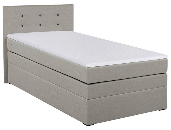 BOXSPRING POSTELJA 90 cm x 200 cm , tekstil, leseni material bež
