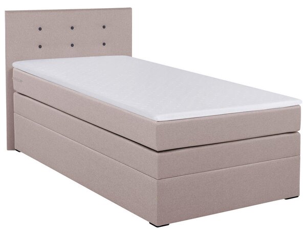 BOXSPRING POSTELJA 90 cm x 200 cm , tekstil, leseni material roza