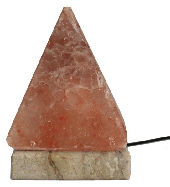 USB piramidna solna svetilka – bela svetloba, 9 cm - Himalayan Salt - Home warming - Božič