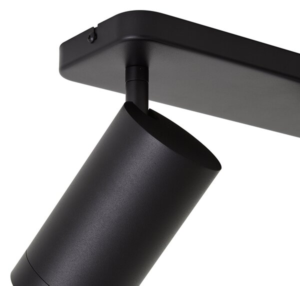 Sodobna stropna svetilka črna 2-svetlobna GU10 70mm - Jeana Luxe