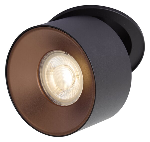 Sodoben vgradni reflektor črn GU10 50 mm - Echo