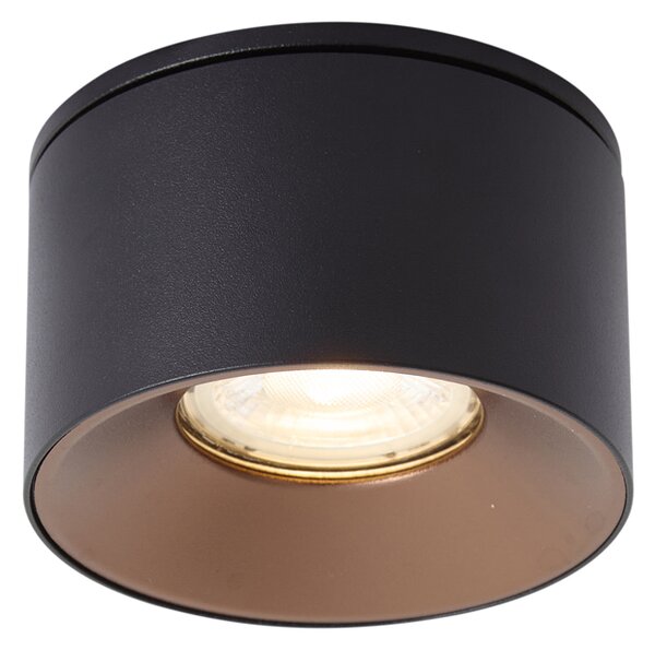 Sodoben vgradni reflektor črn GU10 50 mm - Echo