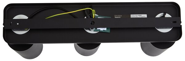 Sodobna stropna svetilka črna 3-lučna GU10 70mm - Jeana Luxe