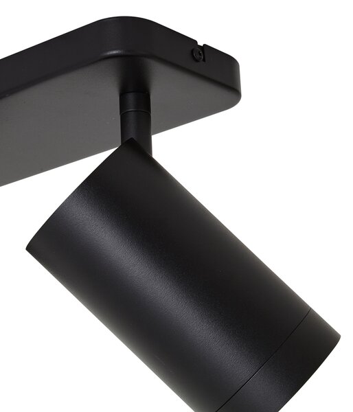 Sodobna stropna svetilka črna 3-lučna GU10 70mm - Jeana Luxe