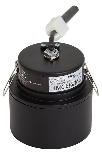 Sodoben vgradni reflektor črn GU10 50 mm - Echo
