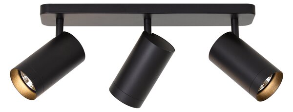 Sodobna stropna svetilka črna 3-lučna GU10 70mm - Jeana Luxe