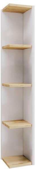 KOTNI REGAL 15/97/17 cm bela, medeni hrast