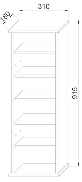 REGAL ZA CD-JE 31/92/18 cm antracit