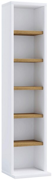 REGAL ZA CD-JE 21/92/20 cm bela, medeni hrast