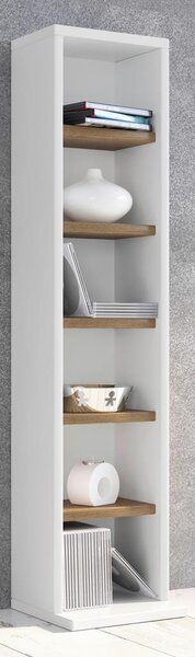 REGAL ZA CD-JE 21/92/20 cm bela, medeni hrast