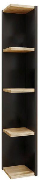 KOTNI REGAL 15/97/17 cm antracit, medeni hrast