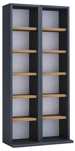 REGAL ZA CD-JE 42/91,8/20 cm antracit, medeni hrast
