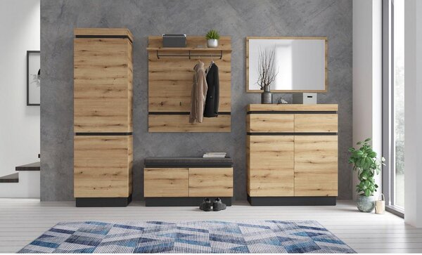 Modern Living Garderobni Panel Corte, Barva Hrasta, Siva