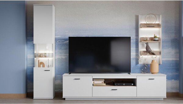 Modern Living Tv-element Cotia New, Bela, Barva Hrasta