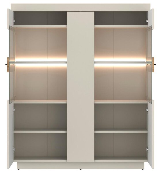 Modern Living Vitrina Lightning, Barva Hrasta, Kašmir, Osvetlitev