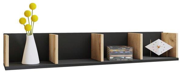 STENSKI REGAL 97/17/17 cm antracit, medeni hrast