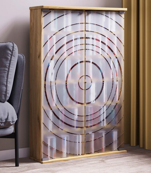 REGAL ZA CD-JE 60/92/18 cm medeni hrast
