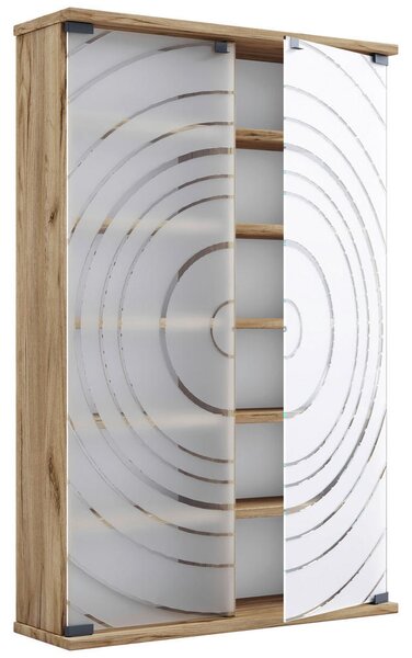 REGAL ZA CD-JE 60/92/18 cm medeni hrast