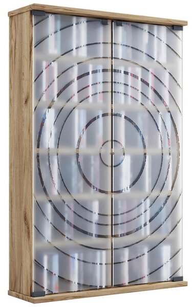 REGAL ZA CD-JE 60/92/18 cm medeni hrast