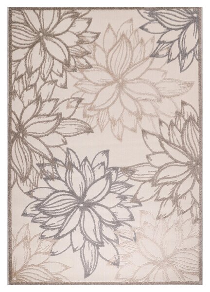 PREPROGA ZA ZUNANJO UPORABO Floral 80/150 cm tkano krem barve, bež