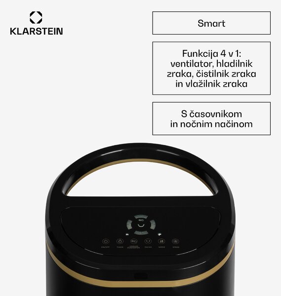 Klarstein IceWind Plus Smart 4-v-1, hladilnik zraka, ventilator, vlažilec zraka, čistilec zraka, upravljanje z aplikacijo