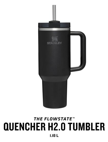 Črna termoska 1,18 l Quencher H2.O FlowState – Stanley