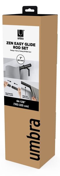 Jeklena karnisa z nastavljivo dolžino 163 - 325 cm Zen – Umbra