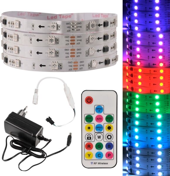 LED RGB Zatemnitveni trak MAGIC 2 m LED/12W/230V + Daljinski upravljalnik