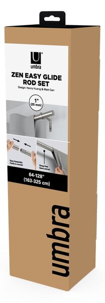 Jeklena karnisa z nastavljivo dolžino 163 - 325 cm Zen – Umbra