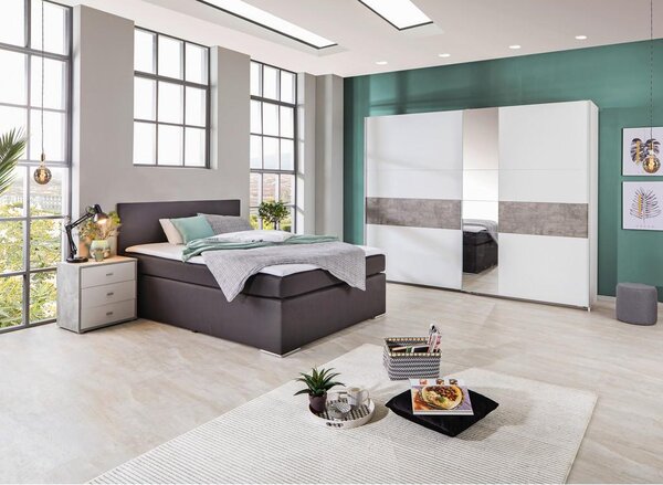 Based Postelja Boxspring Nero -Based-, Črna, 140x200