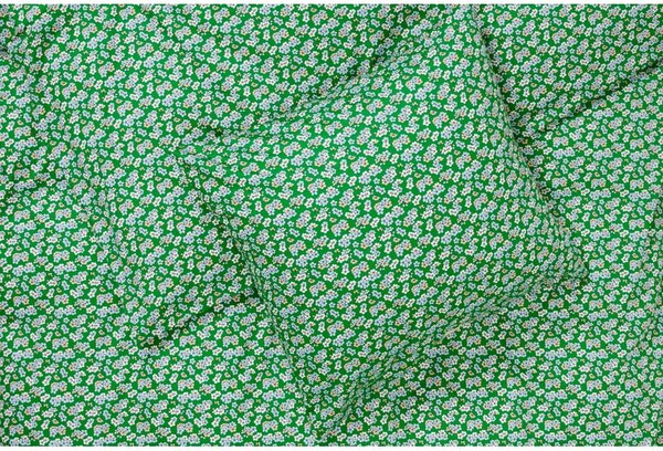 Zelena posteljnina iz bombažnega satena 140x200 cm Pleasantly – JUNA