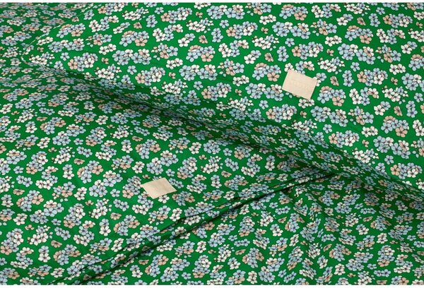 Zelena posteljnina iz bombažnega satena 140x200 cm Pleasantly – JUNA