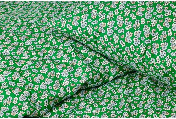 Zelena posteljnina iz bombažnega satena 140x200 cm Pleasantly – JUNA