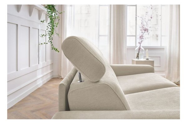 Kremno bela raztegljiva sedežna garnitura 195 cm Monaco – Bobochic Paris
