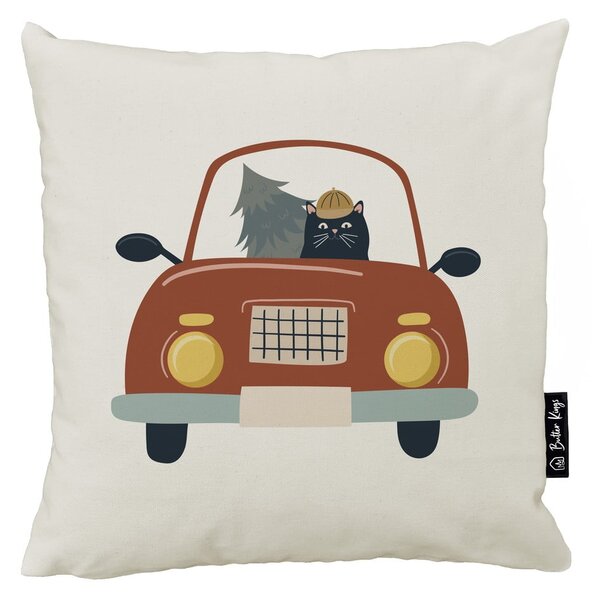 Prevleka za blazino z božičnim motivom 45x45 cm Cat Driver – Butter Kings