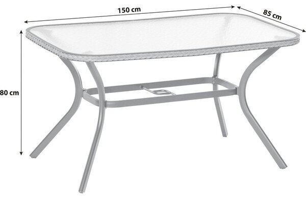 Gardenson Vrtna Miza Ravenna, 150x85x80cm