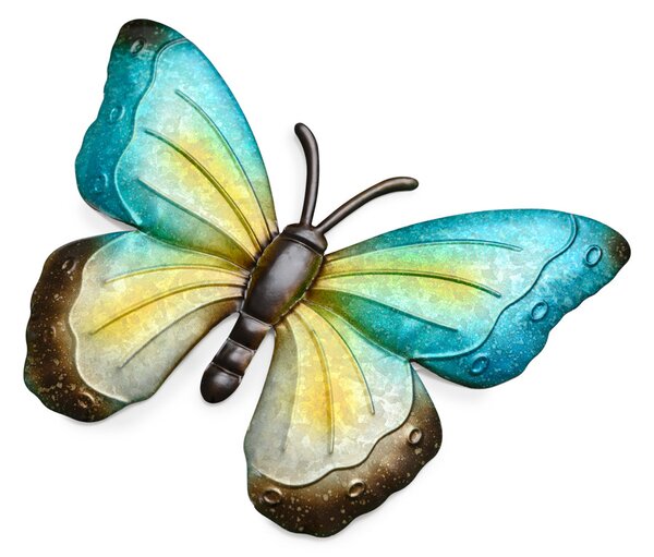 Stenska kovinska dekoracija metulj BUTTERFLY 30 cm - več barv Barva: Vijolična