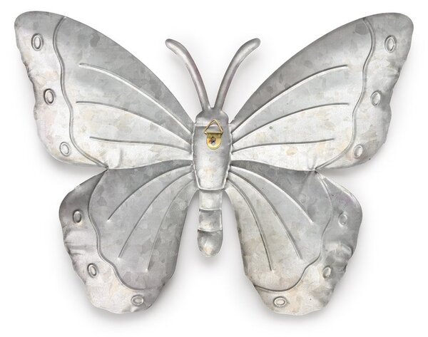 Stenska kovinska dekoracija metulj BUTTERFLY 40 cm - več barv Barva: Rdeča