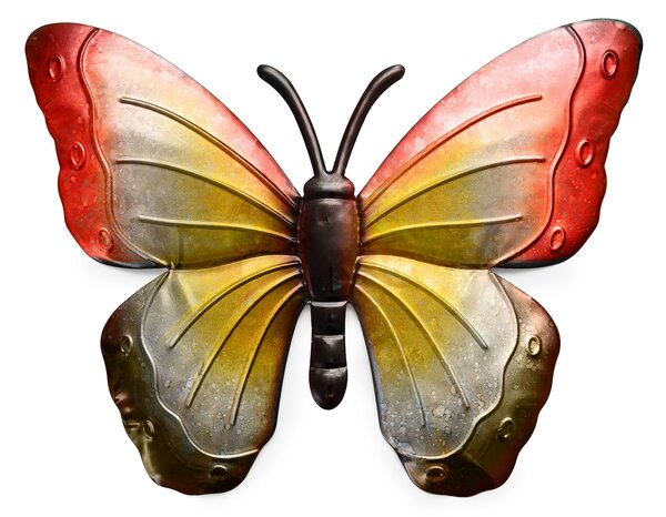 Stenska kovinska dekoracija metulj BUTTERFLY 30 cm - več barv Barva: Vijolična