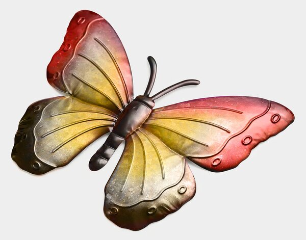 Stenska kovinska dekoracija metulj BUTTERFLY 30 cm - več barv Barva: Vijolična