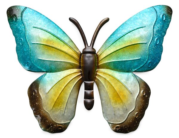 Stenska kovinska dekoracija metulj BUTTERFLY 30 cm - več barv Barva: Vijolična