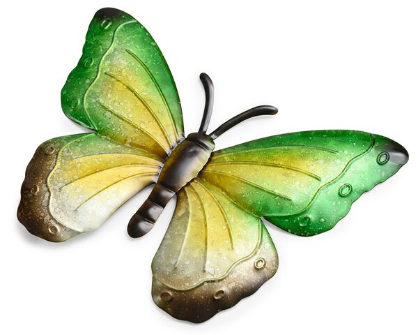 Stenska kovinska dekoracija metulj BUTTERFLY 30 cm - več barv Barva: Vijolična