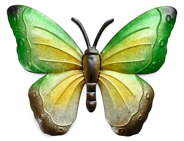Stenska kovinska dekoracija metulj BUTTERFLY 30 cm - več barv Barva: Vijolična
