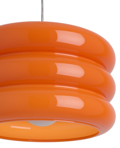EGLO Visoka svetilka Tortora, oranžna, Ø 20 cm, steklo, E27, zatemnjen, Oranžna, Dnevna soba / jedilnica, Steklo, Mladostno bivanje