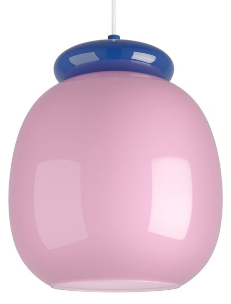 EGLO Visoka svetilka Berardelli, roza/modra, Ø 23 cm, steklo, E27, zatemnjen, Roza / rosé, Dnevna soba / jedilnica, Steklo, Sodobni