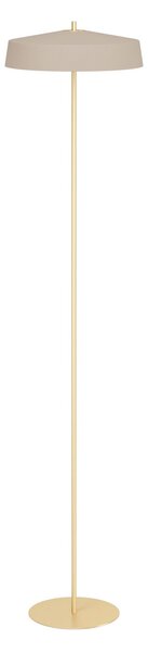 EGLO Stojna svetilka Valdiola, pesek/medenina, kovina, višina 160 cm, Bež, Dnevna soba / jedilnica, Kovina