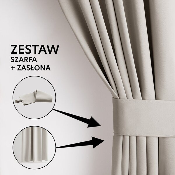 Bež zavesa za delno zatemnitev 140x245 cm Kierra – Restilo