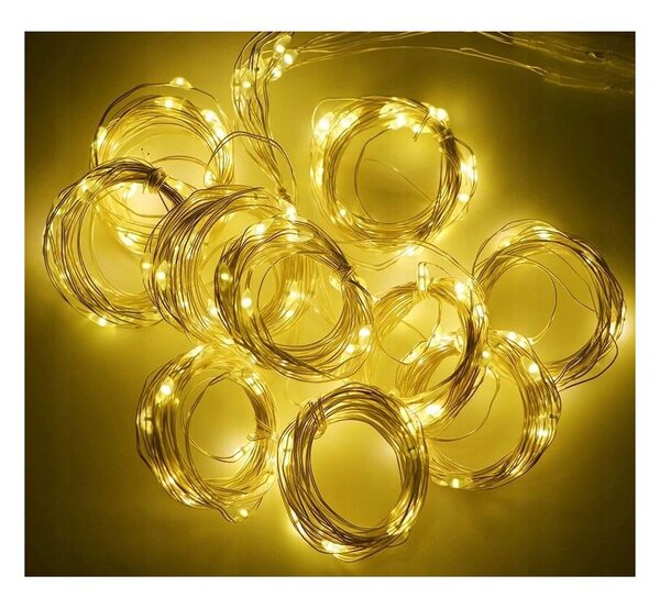 LED svetlobna zavesa ZVEZDNI DEŽ 3x3 m, topla bela