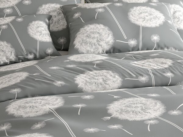 Bombažna posteljnina DANDELION BLEND siva hotelska kapa Dimenzije posteljnine: 70 x 90 cm | 140 x 200 cm